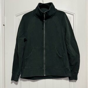 Lululemon Scuba Oversized Funnel-Neck Full Zip in Rainforest Green